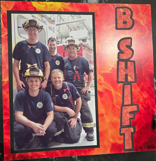 Firefighters Shift Photo Scrapbook Layout