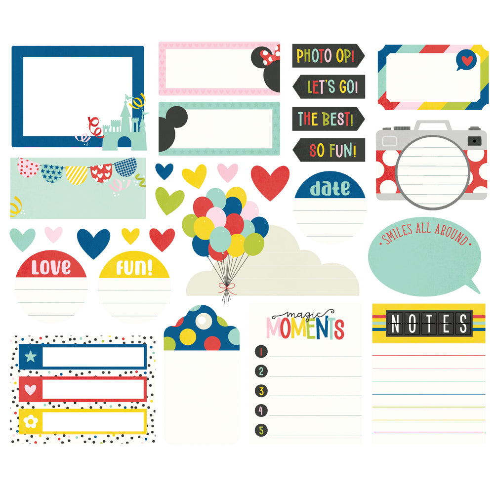 Say Cheese - Magic At The Park - Journal Bits Die Cuts Set - 29 Pieces