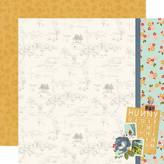 Say Cheese Classic Pooh Sweet as Honey Scrapbook Paper