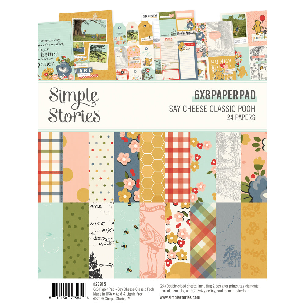 Say Cheese Classic Pooh - 6x8 Paper Pad - 24 Sheets