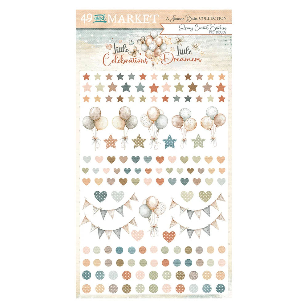 49 and Market Little Celebrations Little Dreamers Epoxy Stickers