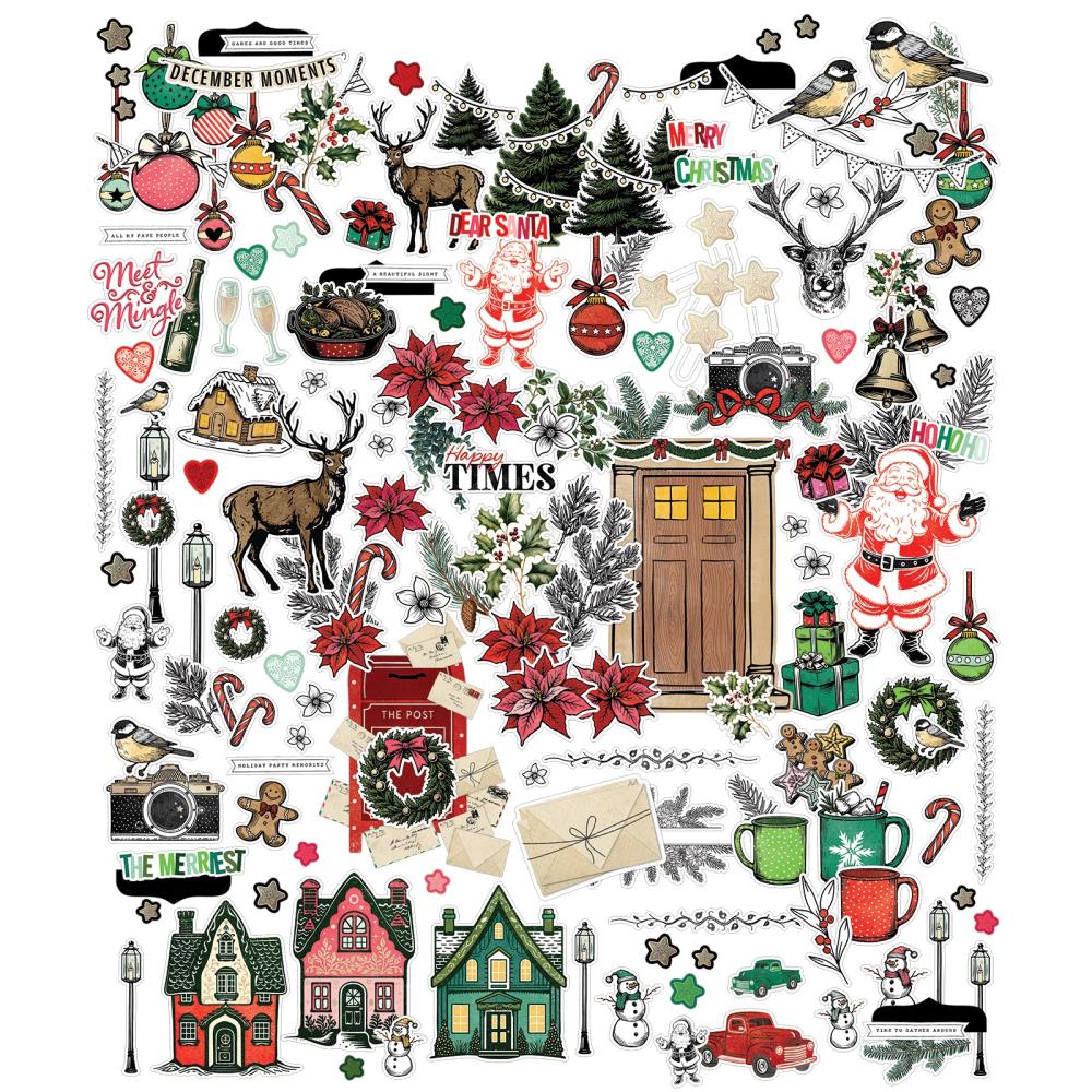49 and Market Mistletoe and Memories Icons and Titles Ephemera Set