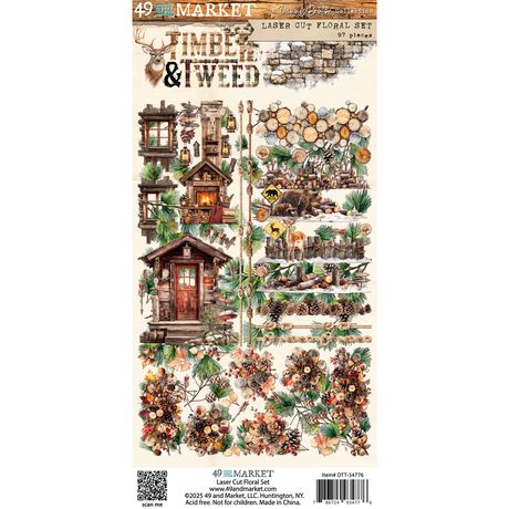 49 and Market Timber and Tweed Laser Cut Floral Elements