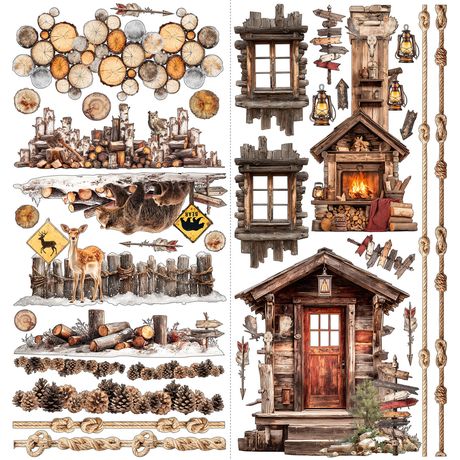 Timber and Tweed Lasercut Floral Elements