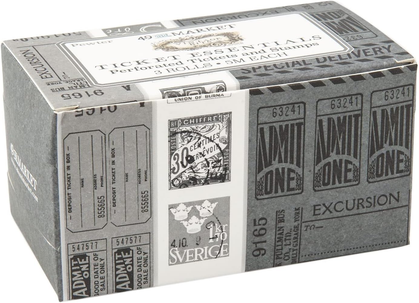 49 and Market Vintage Bits Ticket Essentials Pewter