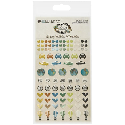 49 and Market Wherever Wishing Bubbles and Baubles Stickers