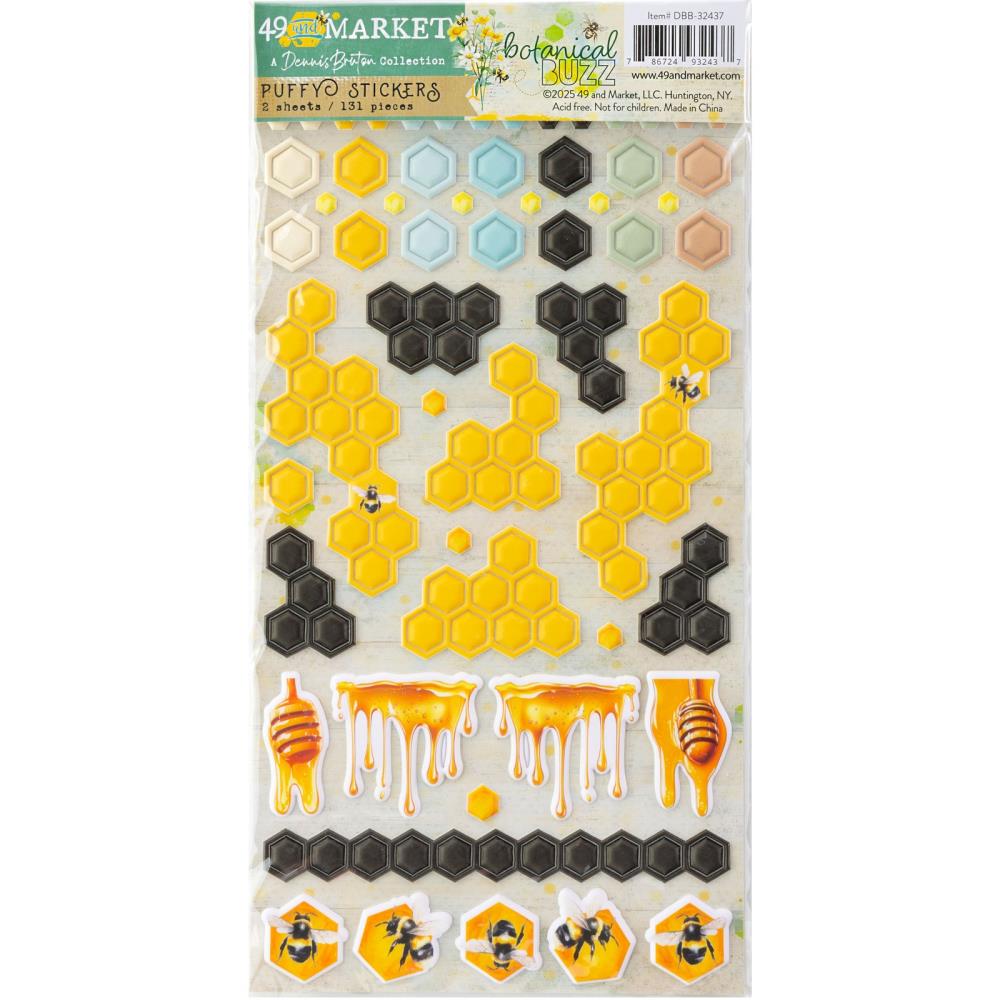 Botanical Buzz Puffy Stickers - 49 and Market