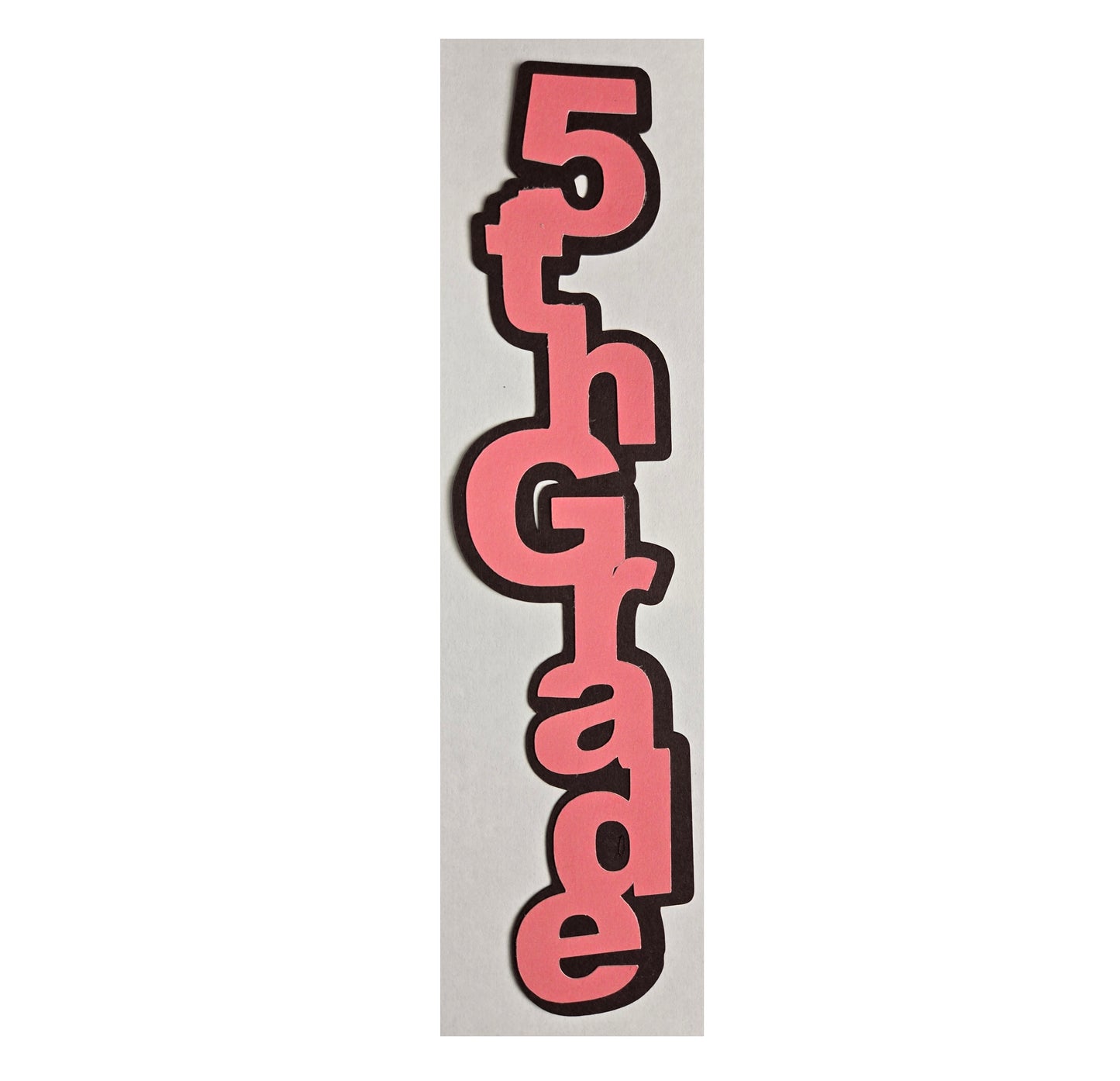 5th Grade Vertical Die Cut Title - Choose Color