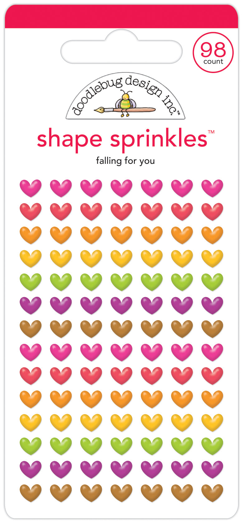 Falling For You Heart Sprinkle Stickers by Doodlebug Designs