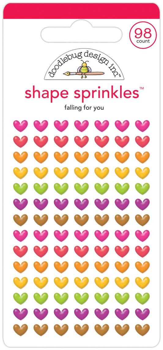 Falling For You Heart Sprinkle Stickers by Doodlebug Designs