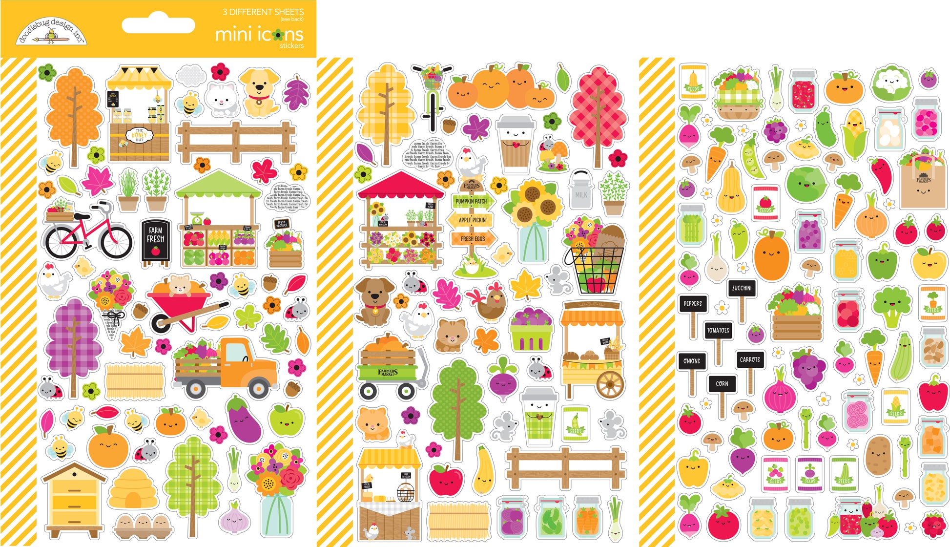 Doodlebug Farmer's Market Mini Icon Stickers