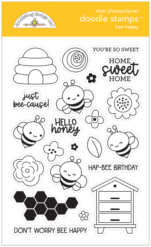 Doodlebug Designs Bee Happy Stamp Set