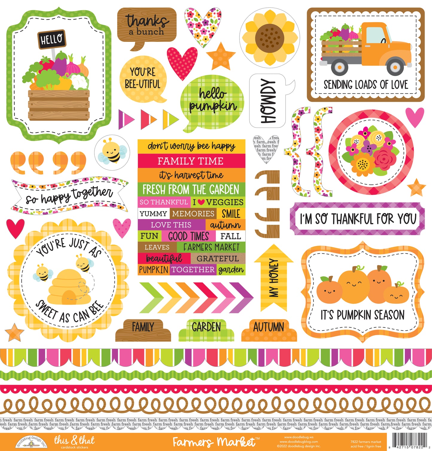 Farmer's Market 12x12 This & that Stickers