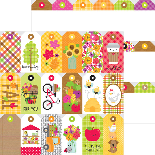 Doodlebug Farmer's Market Garden Tags Scrapbook Paper