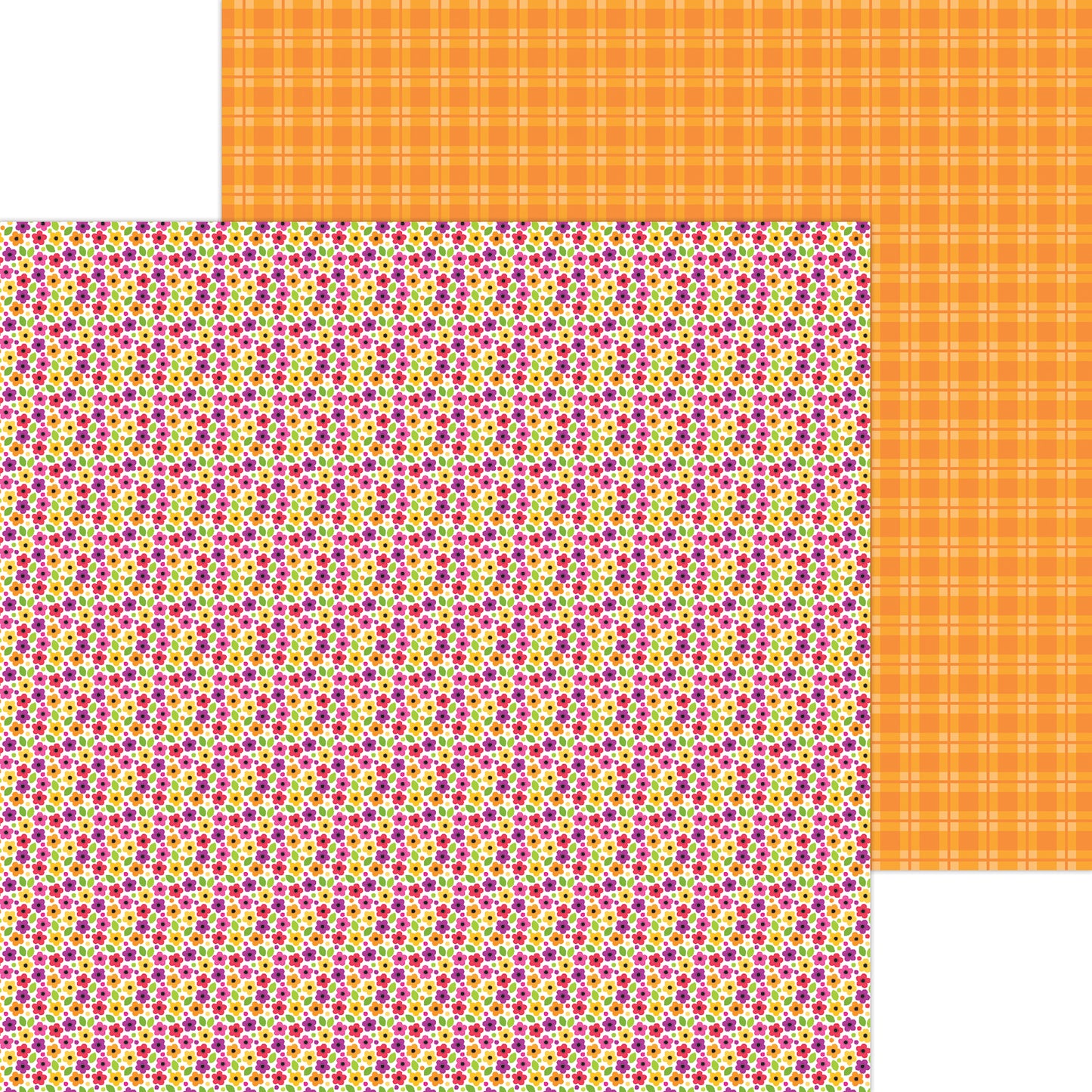 Doodlebug Farmer's Market Field of Flowers Scrapbook Paper