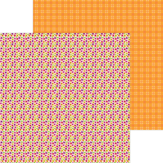 Doodlebug Farmer's Market Field of Flowers Scrapbook Paper