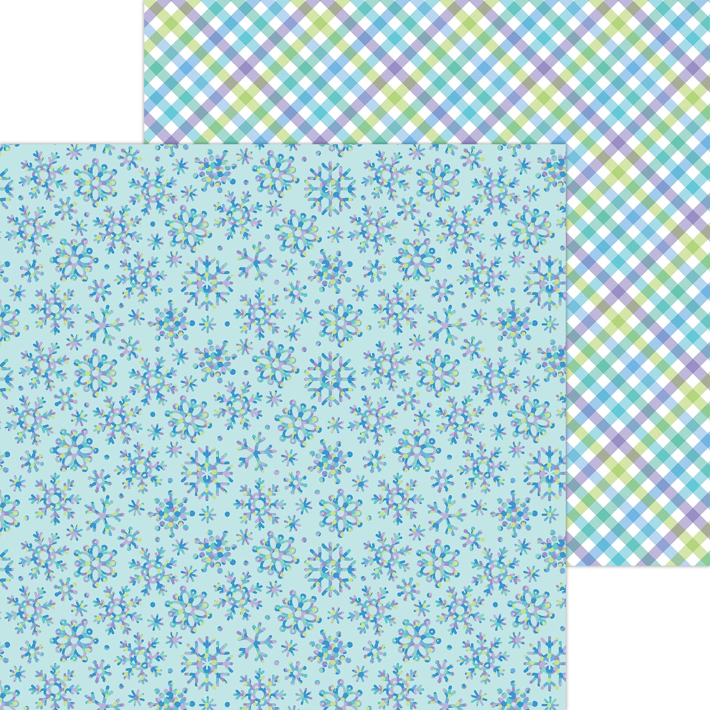 Ice Crystals Snow much Fun Scrapbook Paper