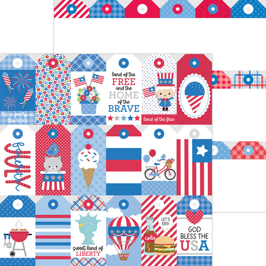 Tag You're It Hometown USA Scrapbook paper