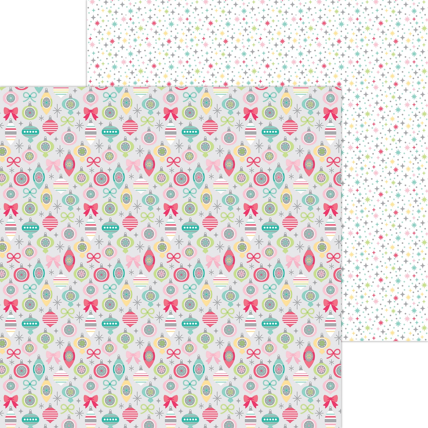Doodlebug Tinsel Time Tree Trimmings Scrapbook Paper