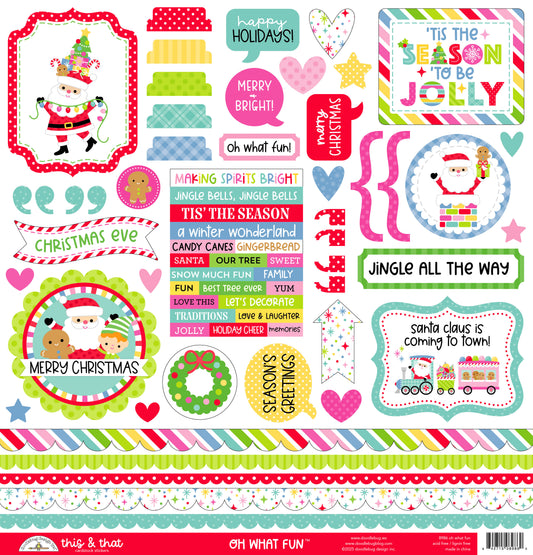 Doodlebug Designs Oh What Fun Christmas Stickers