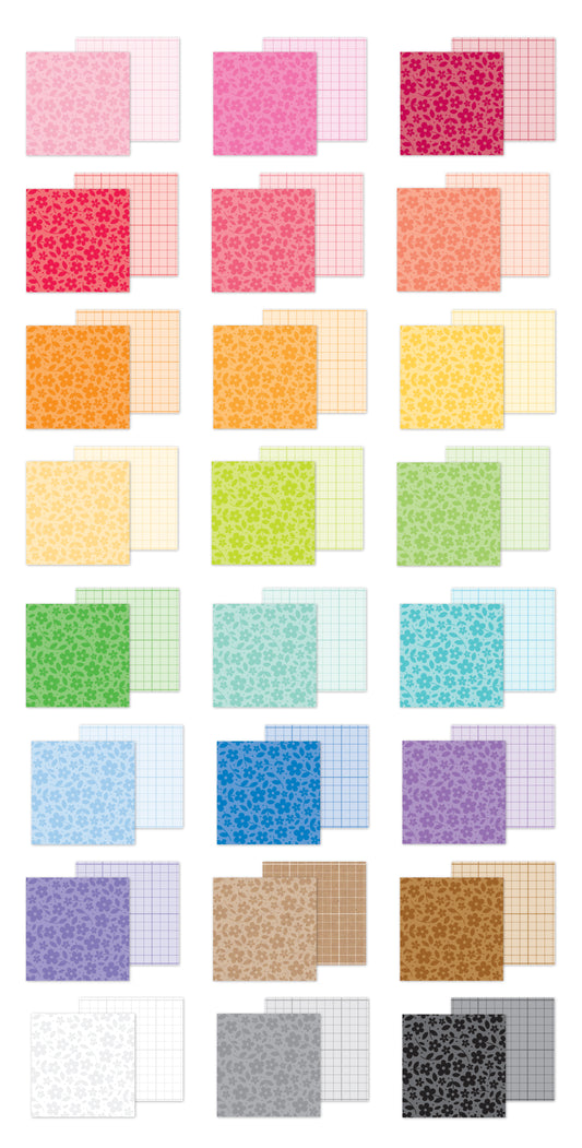 6x8 Floral Graph Rainbow Petite Prints Paper Pad by Doodlebug Designs