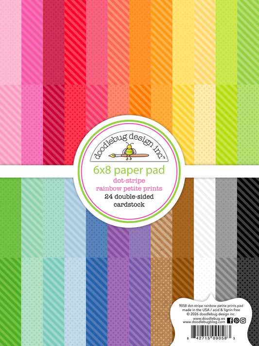 6x8 Swiss Dot Rainbow Petite Prints Paper Pad by Doodlebug Designs