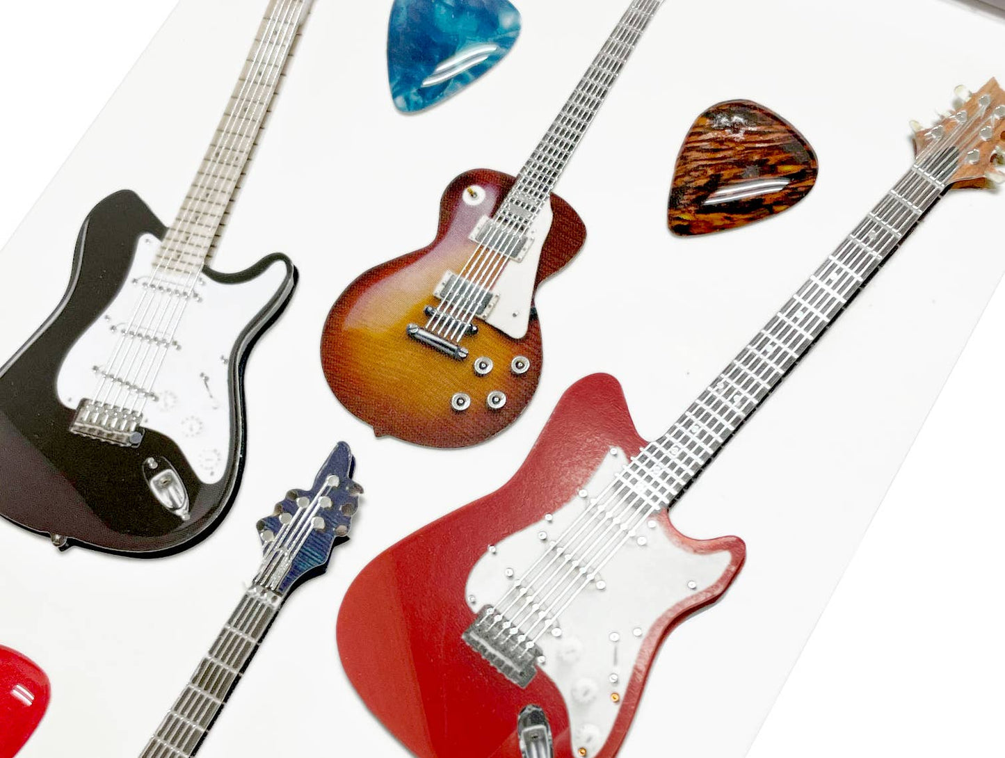 3D Scrapbook Stickers - Electric Guitars
