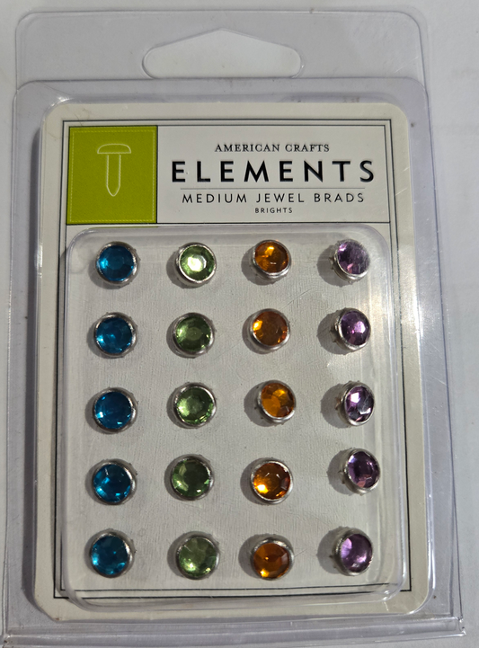 Elements Medium Bright Jewel Brads