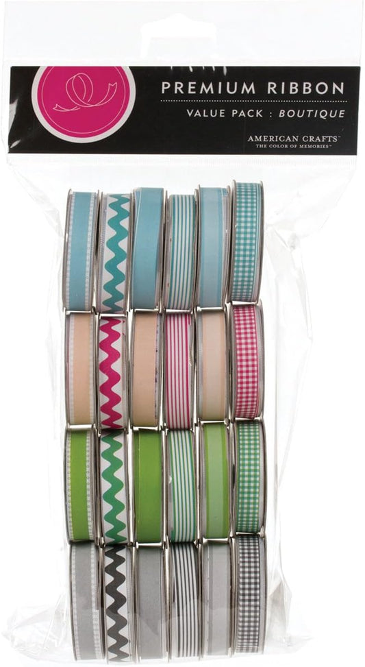 Boutique Prints Premium Ribbon Spools - 24 Pack