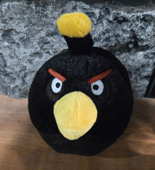 Angry Birds Black Bomb Plush Stuffed Animal - No Sound