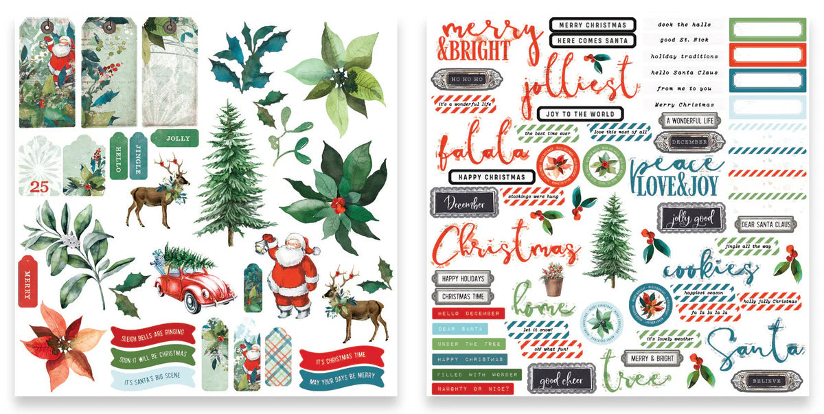 Season of Joy Christmas Die Cut Ephemera Set