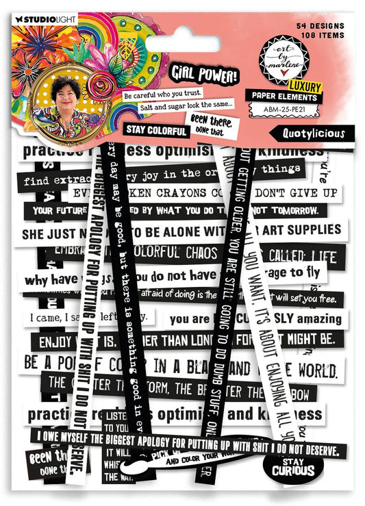 Art by Marlene A Lot of Quotes Ephemera Set