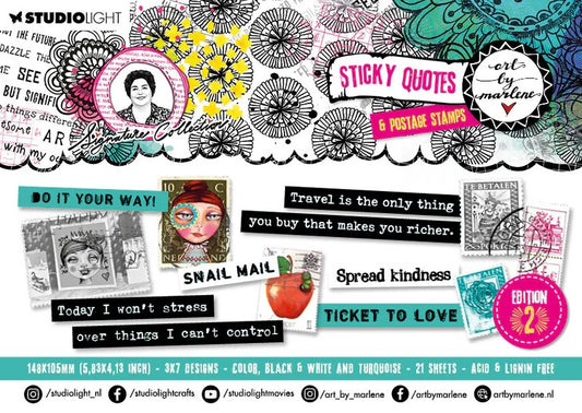 Art by Marlene Sticky Quotes Sticker Book Edition 2