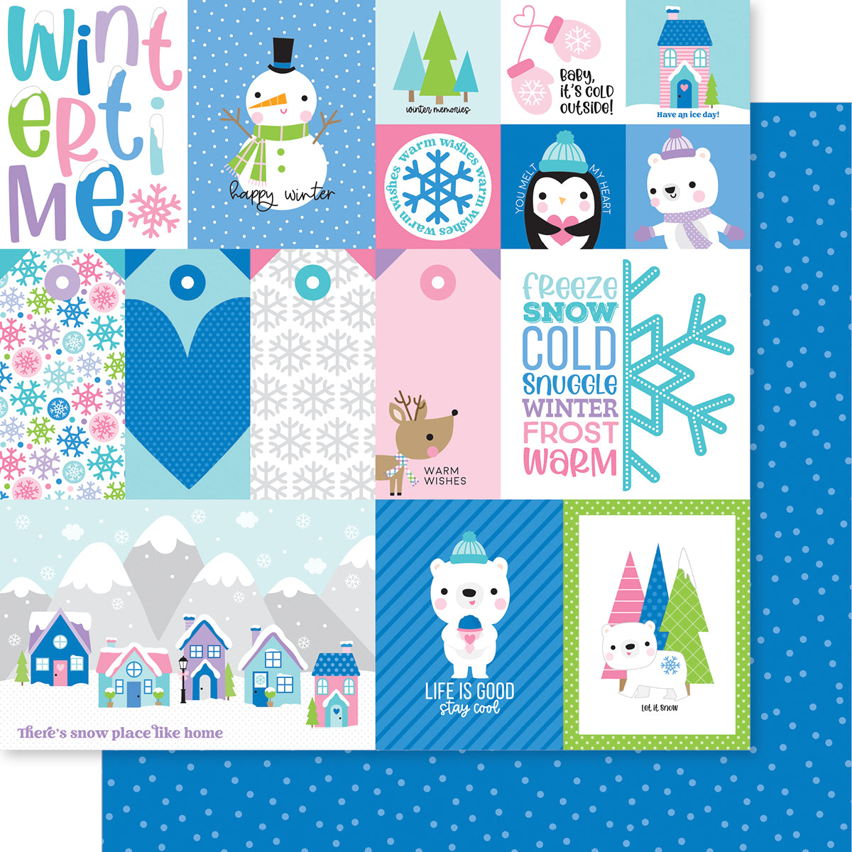 Bella Blvd Snowflake Season Daily Details Scrapbook Paper