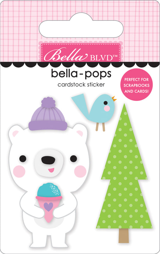 Snowcone Surprise Polar Bear Bella Pops Stickers
