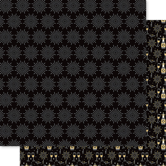 Bella Blvd Let's Celebrate - Midnight Scrapbook Paper