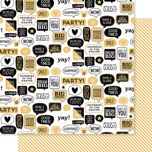Tlk of the Party - Let's Celebrate Scrapbook Paper