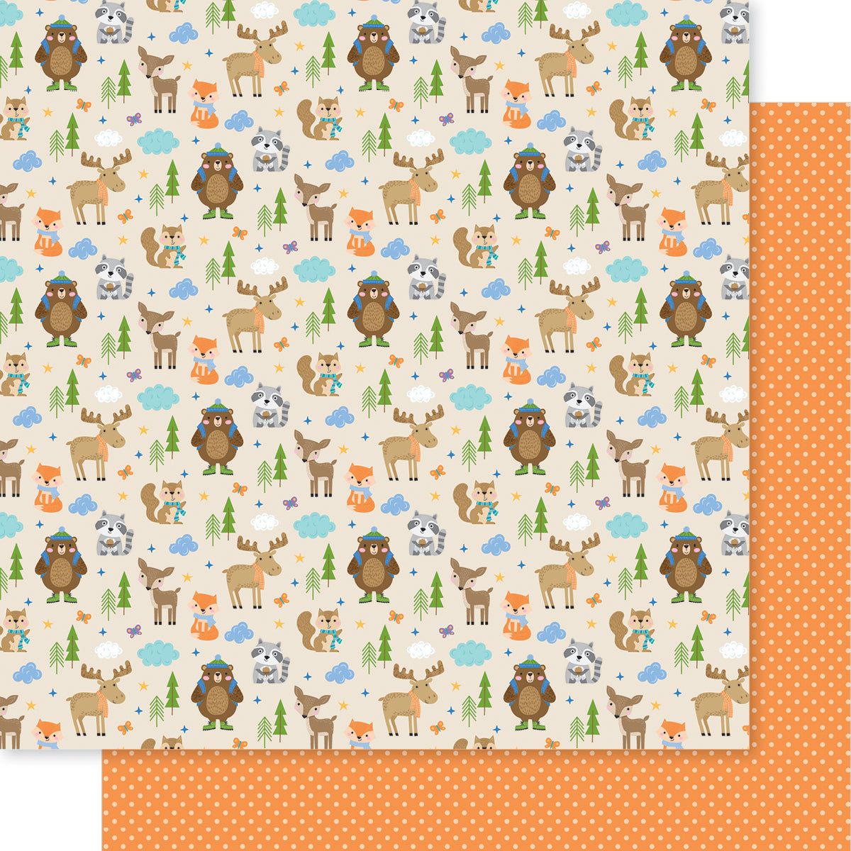 Doodlebug Adventure Awaits Forest Friends Scrapbook Paper