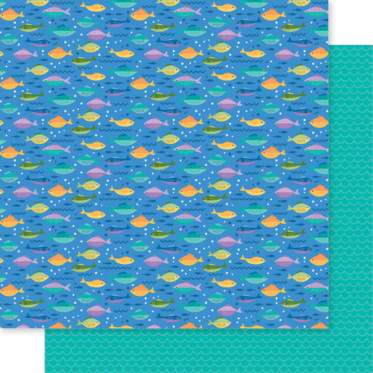 Bella Blvd Adventure Awaits Colorful Current Scrapbook Paper