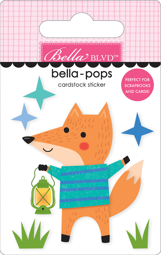 Lantern Light Fox Doodle Pops Sticker