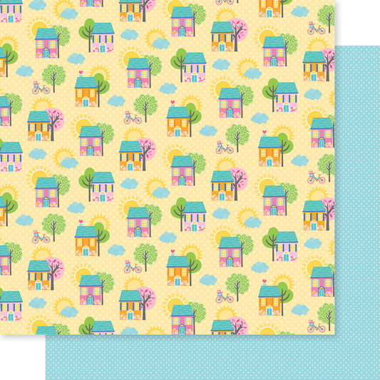 Walking on Sunshine Sunny Side Street Scrapbook Paper by Bella Blvd