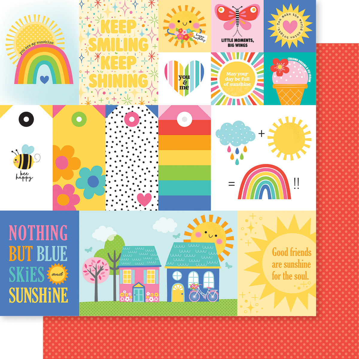 Bella Blvd Walking on Sunshine Daily Details Scrapbook Paper