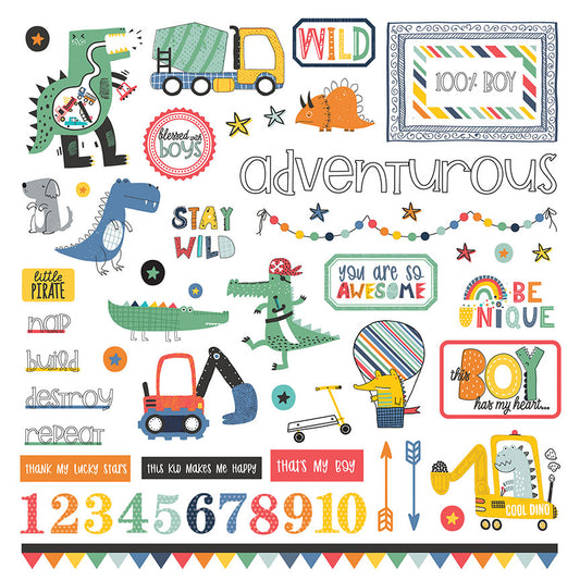 Little Boys Big Adventures Stickers