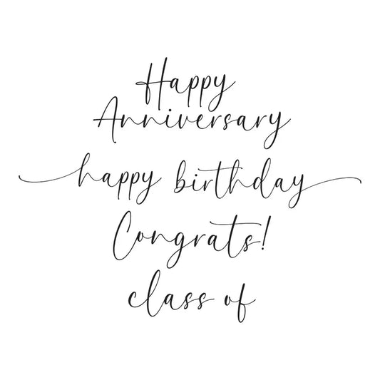 Sweeping Celebration Sentiments Press Plates