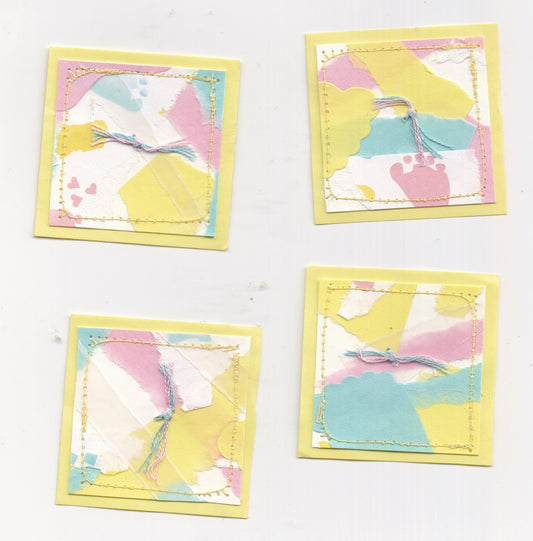 Yellow Baby Decorative Squares Accents