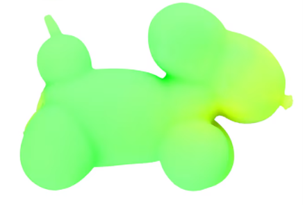 Green/Yellow Balloon Dog Sand Squishy Toy
