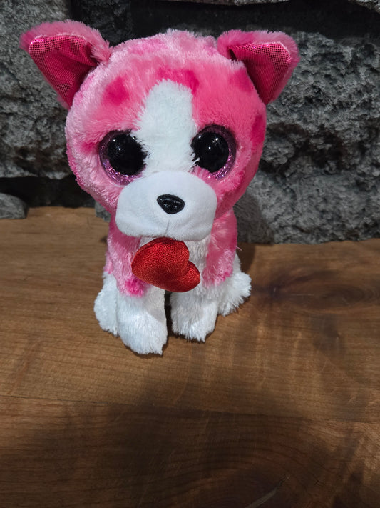 Ty Beanie Boo Romeo Pink Dog Plush