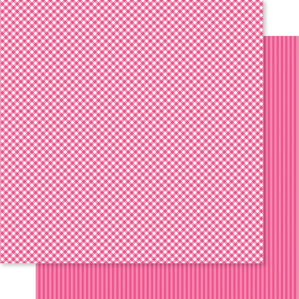 Punch Gingham And Stripes 12 x 12 Double Sided Paper Bella Blvd - Bella Besties Collection