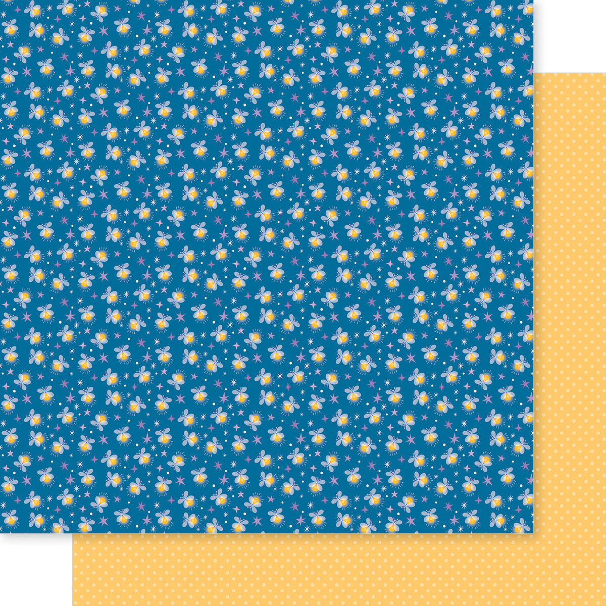 Bella Blvd Adventure Awaits midnight Fireflies Scrapbook Paper