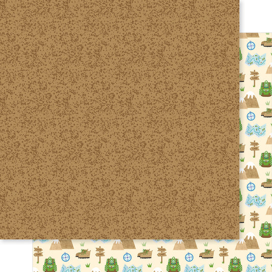 Bella Blvd Adventure Awaits Muddy Trail Scrapbook Paper